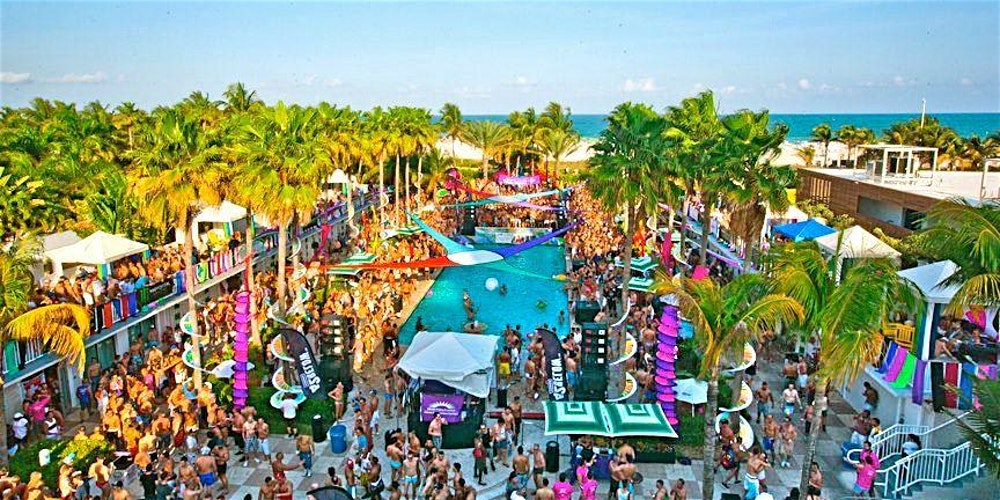 The pool party still goes on during - Hyde Beach Miami